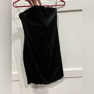 ZARA Black Strapless Above Knee Dress - Size Large New With Tags